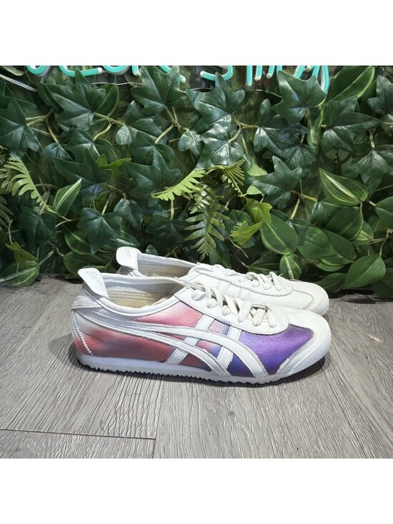 Onitsuka Tiger Shoes - Onitsuka Tiger Mexico 66 Mens 5.5 Womens 7 White Purple Ribbon Ombre Sneakers